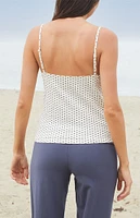 John Galt White & Black Heart Tiffany Tank Top