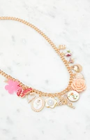 LA Hearts Girly Charm Necklace