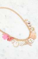 LA Hearts Girly Charm Necklace