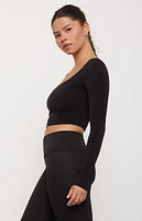 PAC 1980 Active Christy Long Sleeve Crop Top