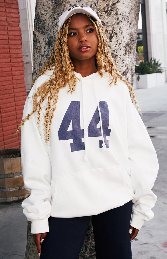 John Galt White Christy 44 Oversized Hoodie