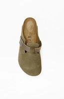 Birkenstock Boston Mixed Leather Clog Thyme