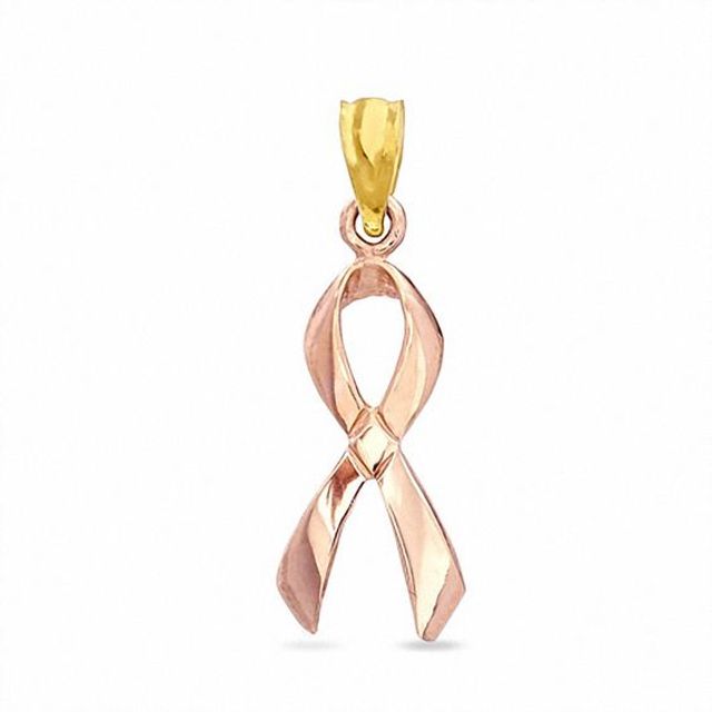 gold breast cancer charm