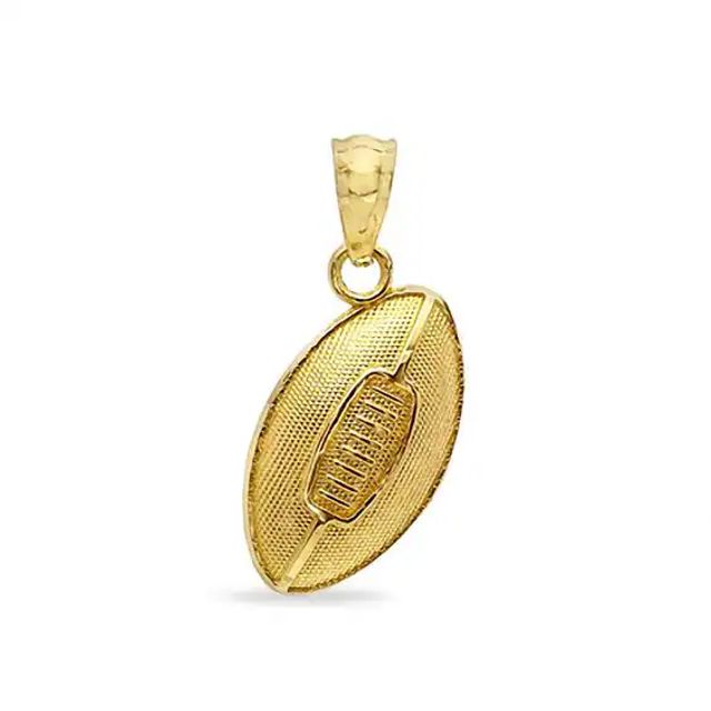 10k gold football pendant