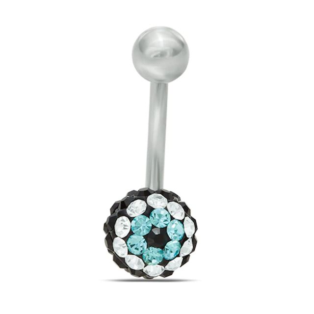 Banter 014 Gauge Belly Button Ring with Crystal Ball in Stainless Steel |  Foxvalley Mall