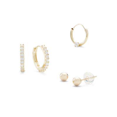 The Everyday Earrings Set in Gold