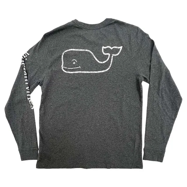 Youth Vineyard Vines White Kentucky Derby 148 Whale Pocket Logo T-Shirt