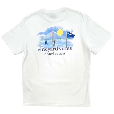 Palmetto Moon Custom Charleston Ravenel Bridge Short Sleeve T-Shirt