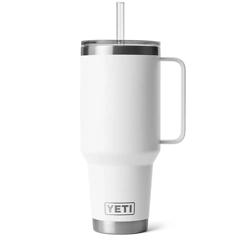 White Rambler 42oz Straw Mug