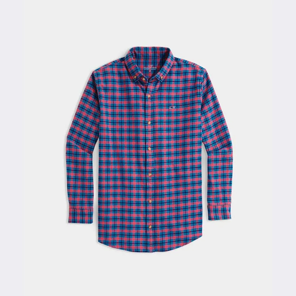 Boys' Flannel Check Button Down Shirt
