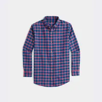 Boys' Flannel Check Button Down Shirt