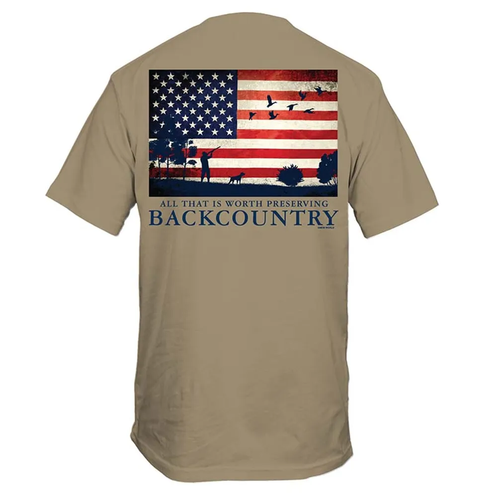 American Flag Silhouette Short Sleeve T-Shirt