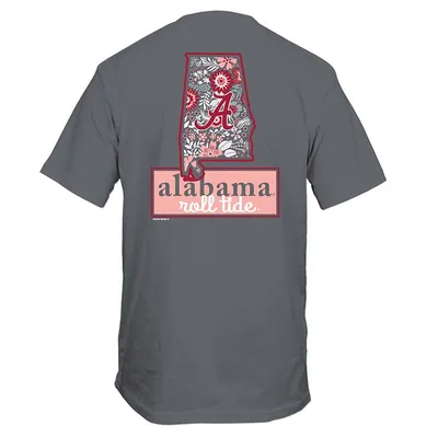 Alabama State Floral Short Sleeve T-Shirt