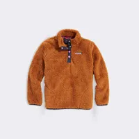 Youth Fuzzy Snap Placket Pullover