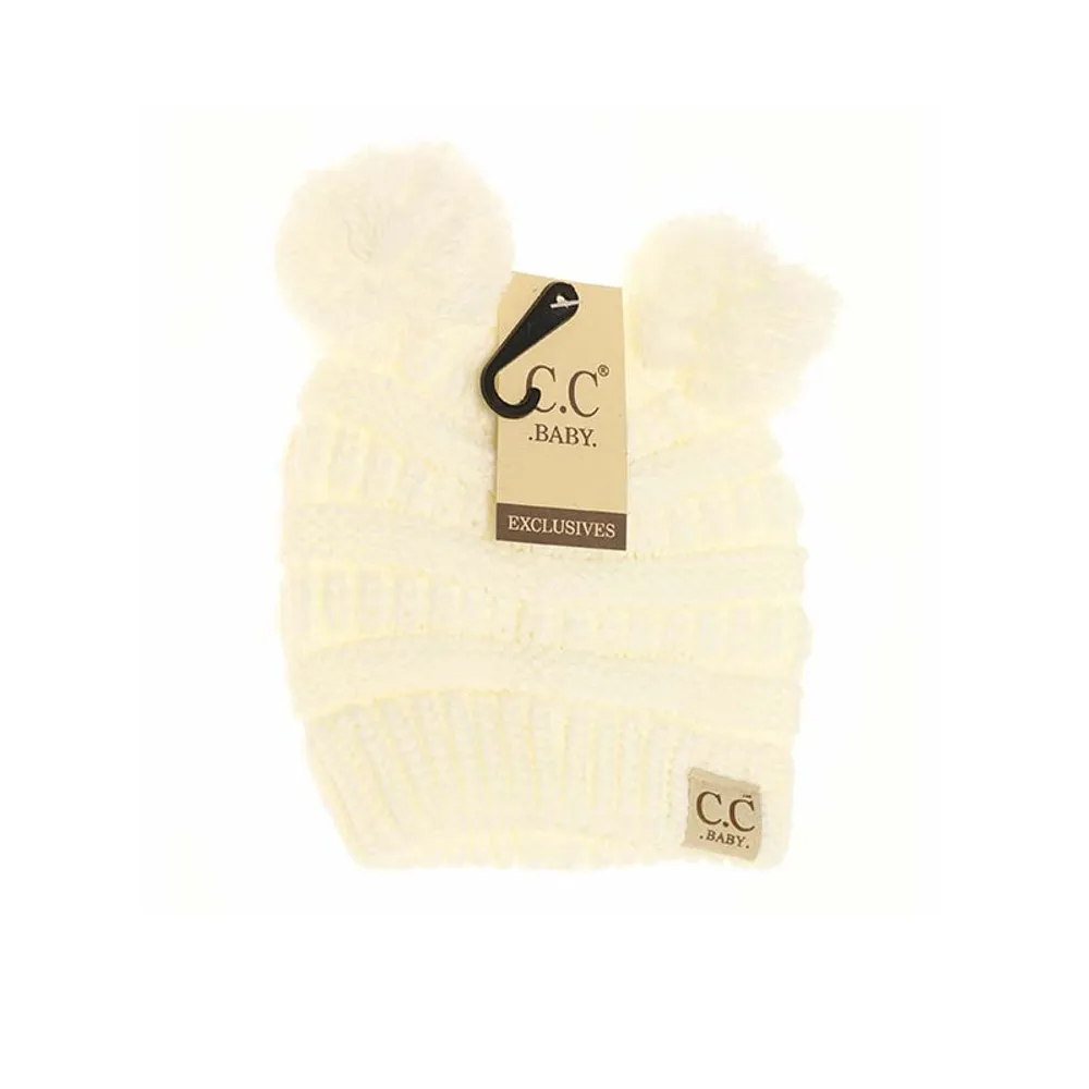 Baby Double Pom CC Beanie