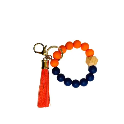 Beaded Collegiate Keyring in and