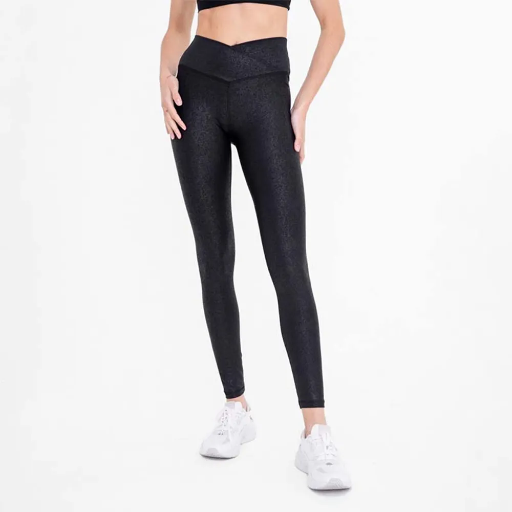 Criss Cross Highwaist Foil Leggings