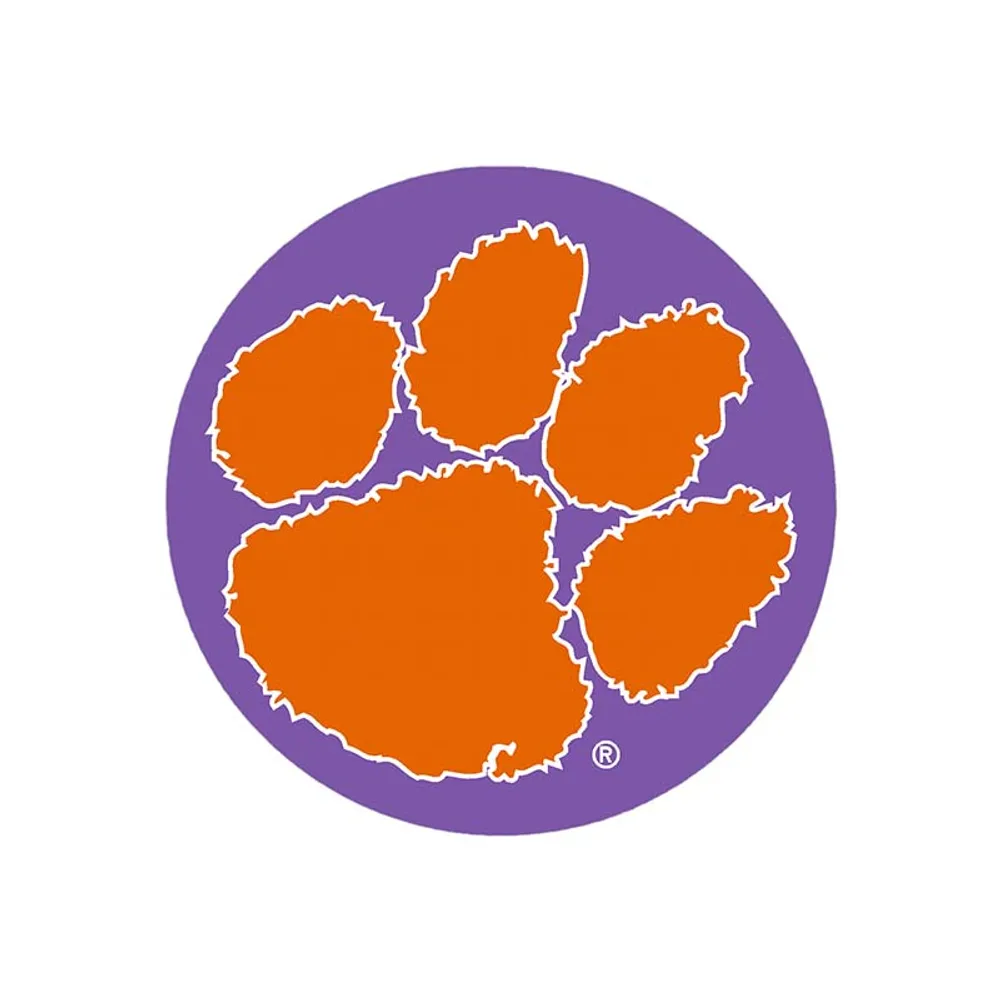 3 Inch Clemson Paw Button