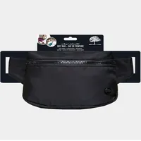 Black Double Zipper Belt Bag