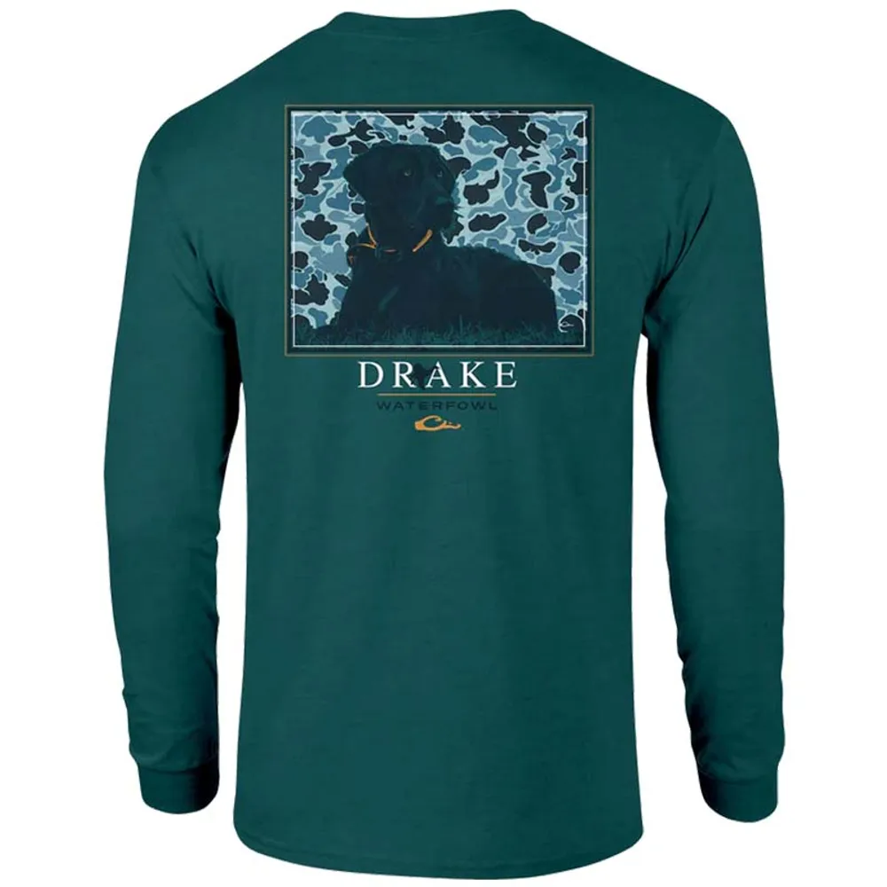 Drake Waterfowl Old School Square Long Sleeve T-Shirt