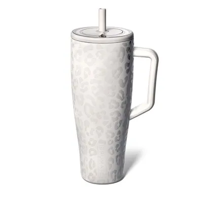 40oz Era Handled Tumbler in Limestone Leopard