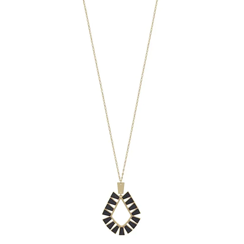 Black Star Burst Necklace