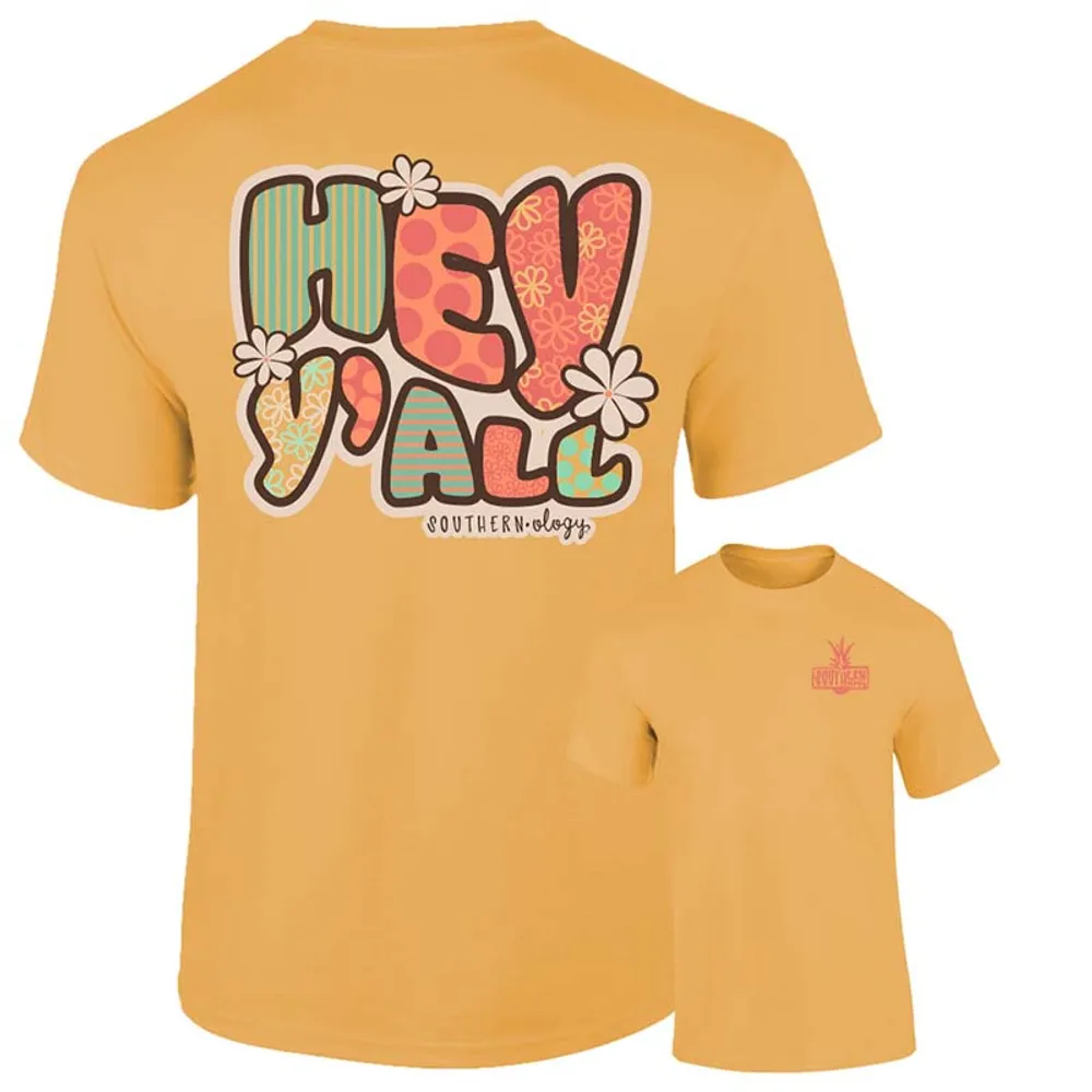 Groovy Hey Y'all Short Sleeve T-Shirt