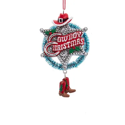 Cowboy Christmas Star Ornament
