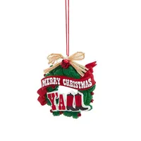 Cowboy Christmas Wreath Ornament