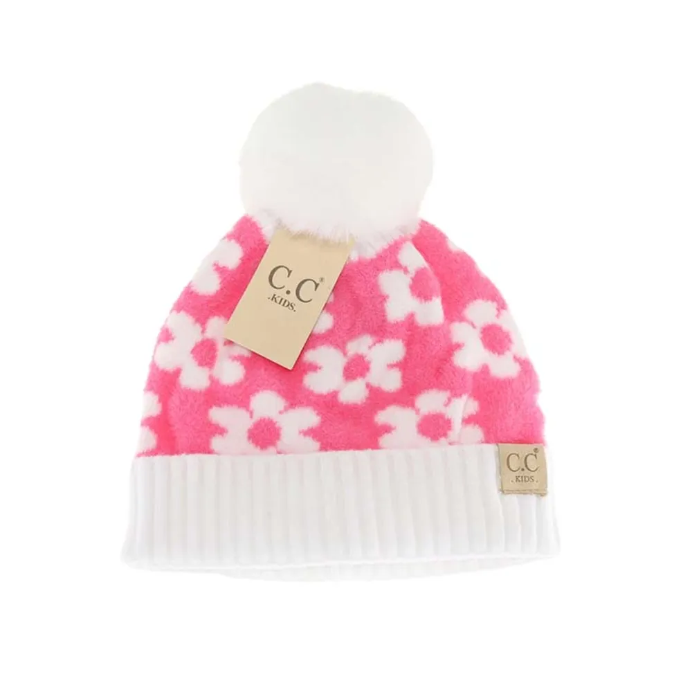 Youth Daisy Pom CC Beanie