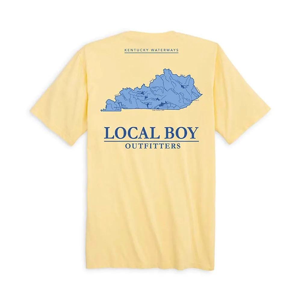 Local Boy Outfitters Kentucky Waterways Short Sleeve T-Shirt Banana