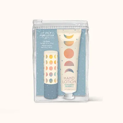 Moon Phases Peppermint Chamomile Lip Balm & Hand Lotion Set