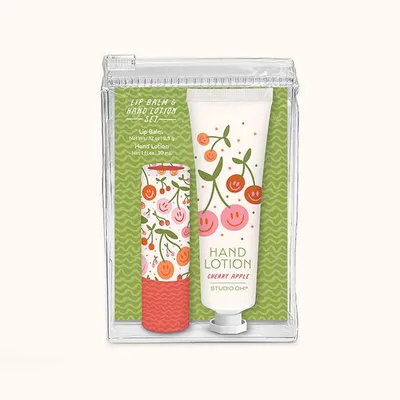 Be All Smiles Cherry Apple Lip Balm & Hand Lotion Set