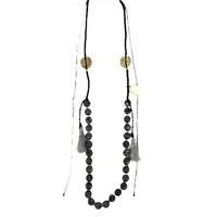 Botswana Agate Tassel Necklace