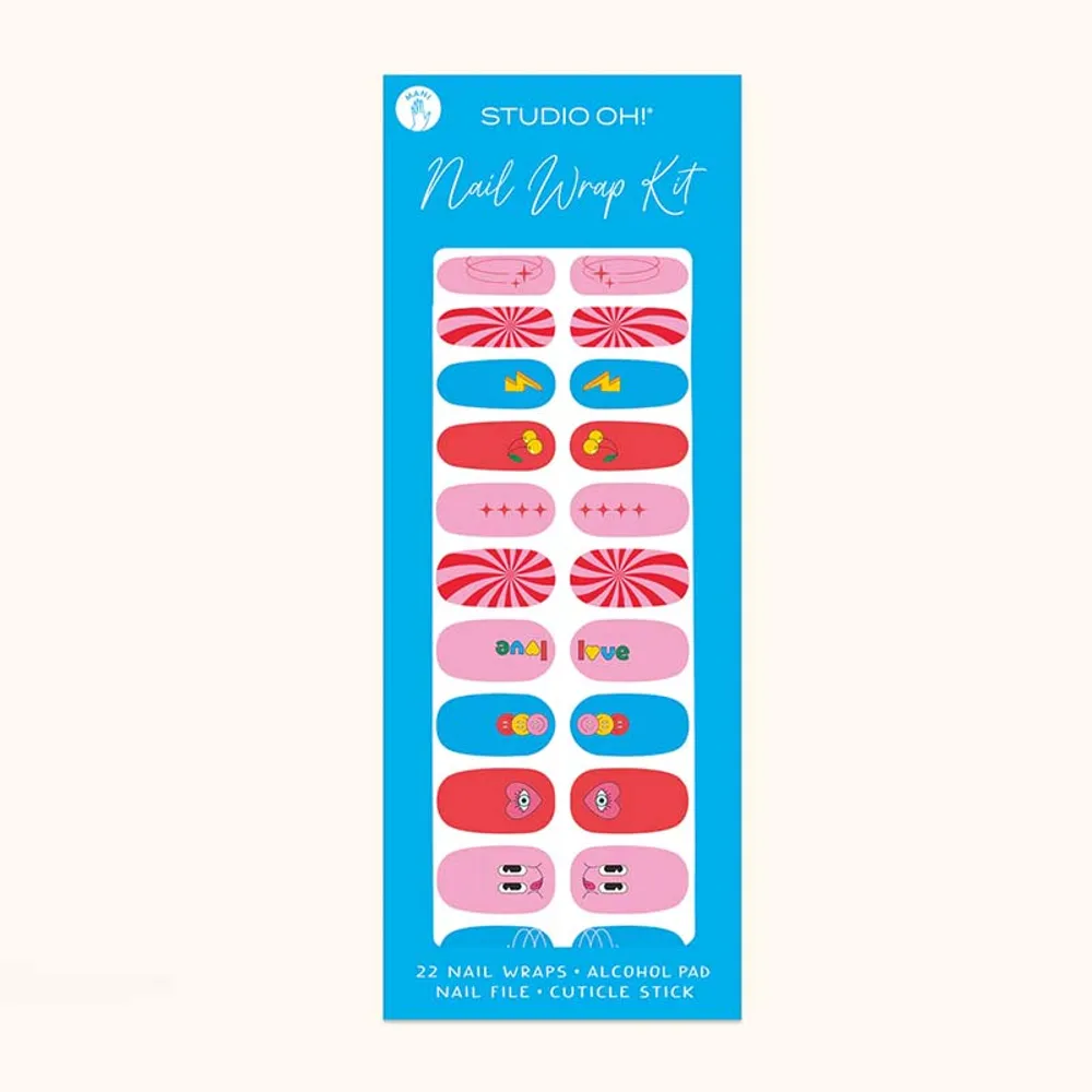 Retro Vibes Manicure Nail Wrap Kit