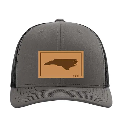 North Carolina Outline Trucker in Charcoal and