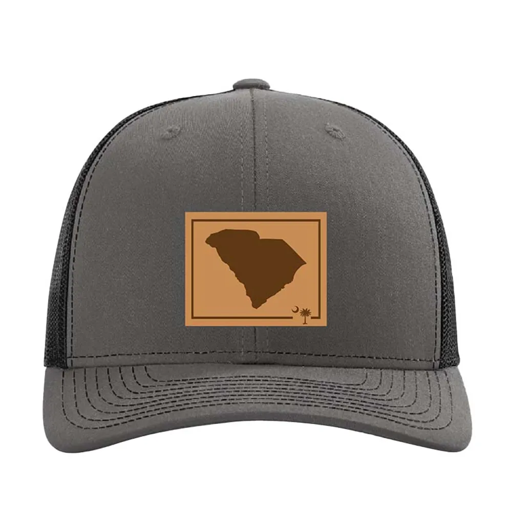 South Carolina Outline Trucker in Charcoal and