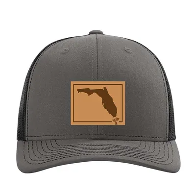 Florida Outline Trucker in Charcoal and