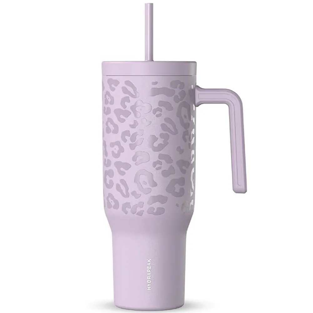 Lavender Leopard 40oz Voyager Tumbler