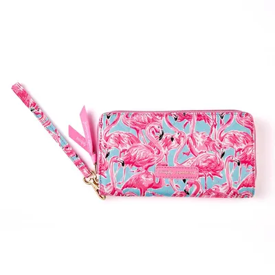 Flamingo Quilted Phone Wallet