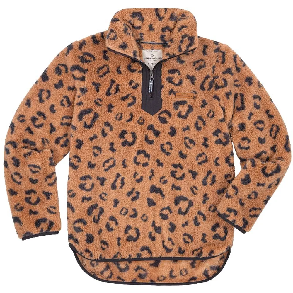 Y-Neck Leopard Pullover