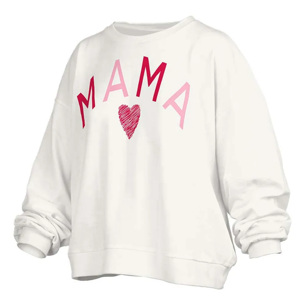 Mama Oversized Fleece Cropped Crewneck