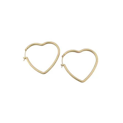 14K Gold Dipped Heart Shape Earrings