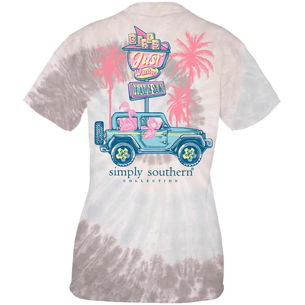 Flamingo Jeep Short Sleeve T-Shirt