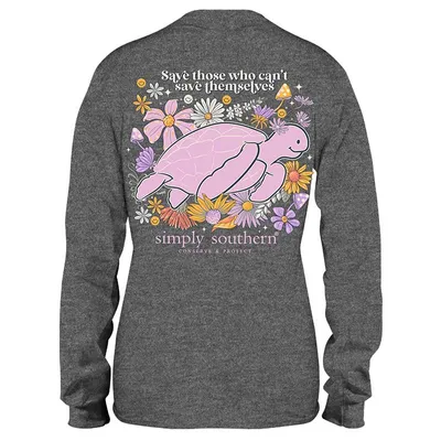 Turtle Tracking Groovy Save Themselves Long Sleeve T-Shirt