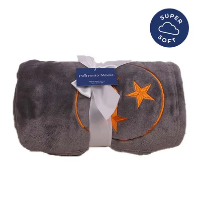 Anthracite/Orange Tri-Star Blanket