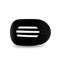 Jet Black Flat Oval Hair Clip