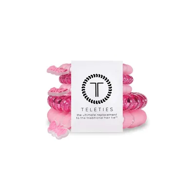 Pink Power Small and Large Hair Tie 5 Pack