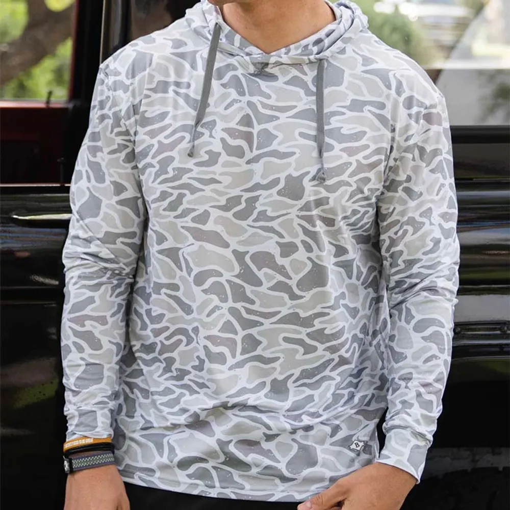 Burlebo White Camo Performance Hoodie