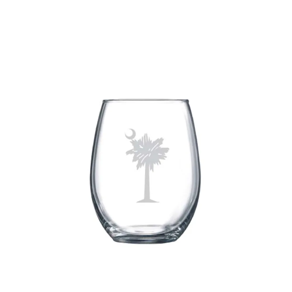 South Carolina Wine Glass